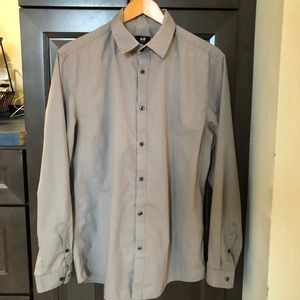 Men's H&M Long Sleeve Dress Shirt // Size Large
